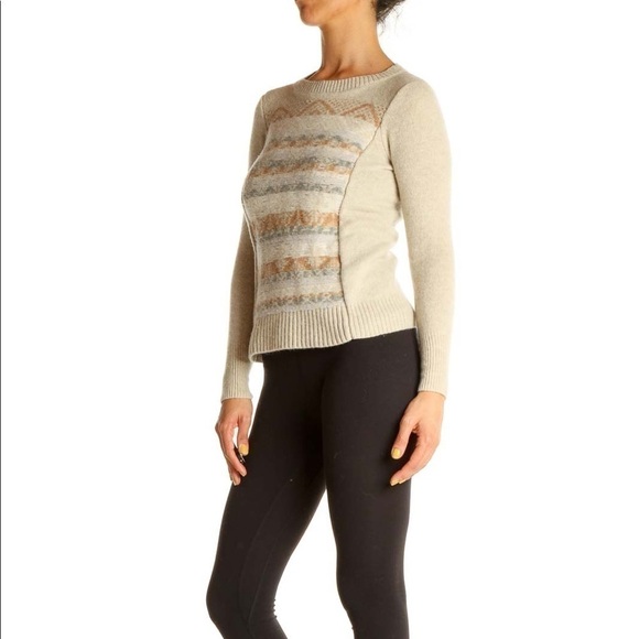 J.CREW Beige Printed All Day Wear Sweater size XS - Picture 3 of 8